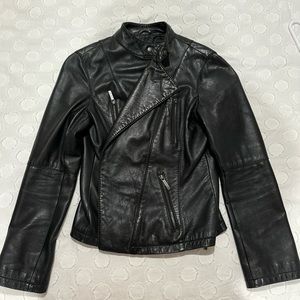 Michael Kors Genuine Leather Moto Jacket